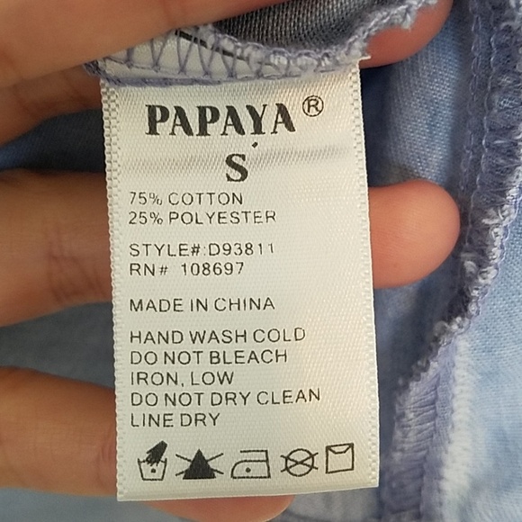 Papaya Blue Chambray Summer Dress - Picture 7 of 7